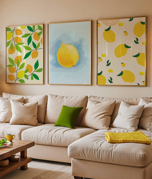 Décoration moderne avec des images de citrons