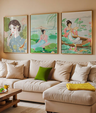 Ensemble d'Illustrations Orientales Sans Cadre