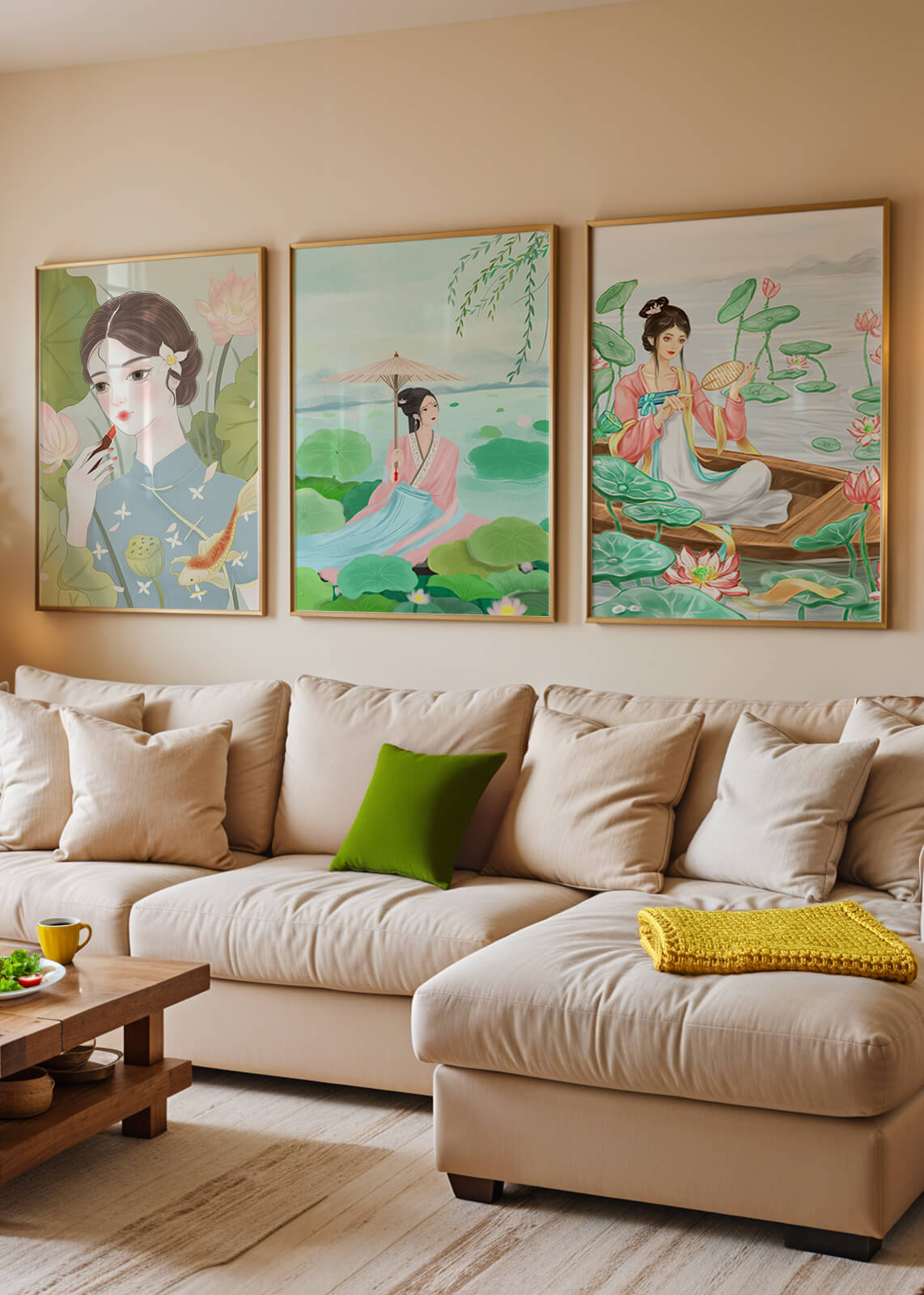 Conjunto de Ilustraciones Orientales Sin Marco