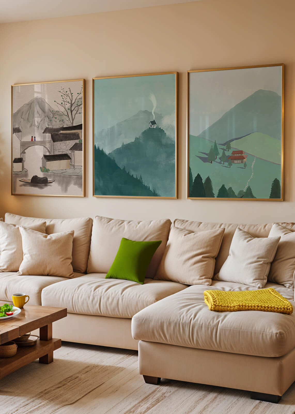 Imágenes de Paisajes Naturales Minimalistas en Interiores Modernos