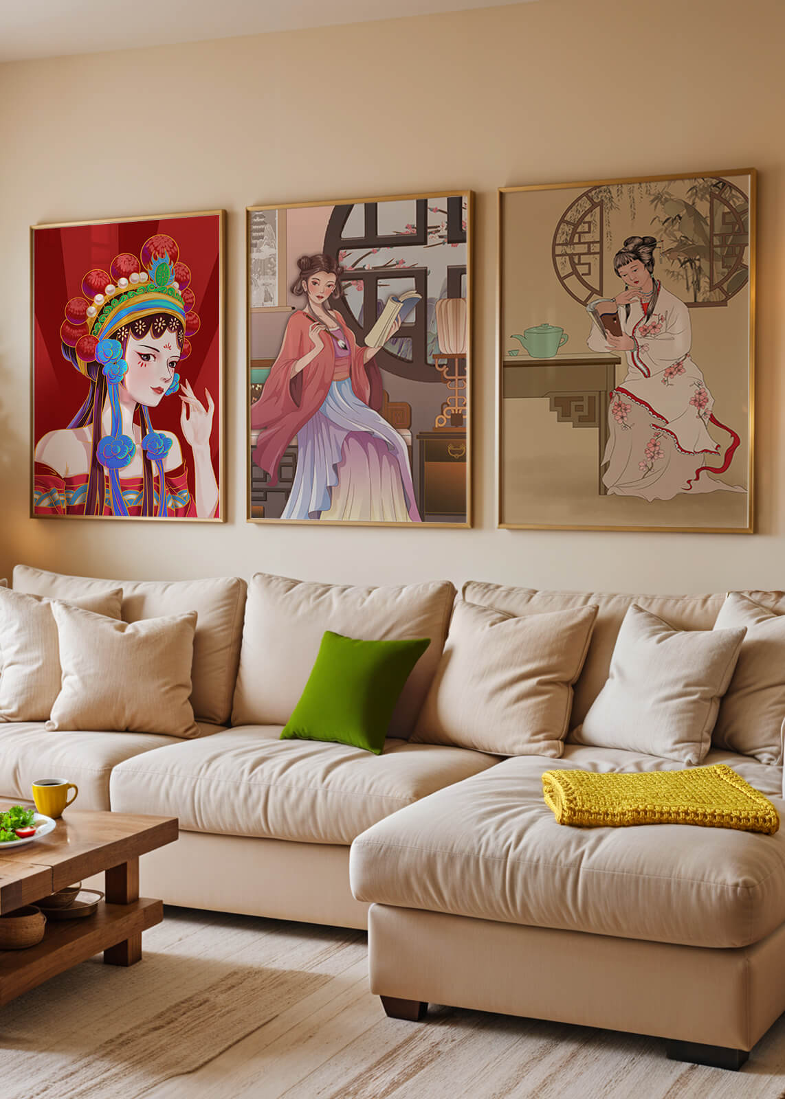 Art de femmes orientales au style traditionnel