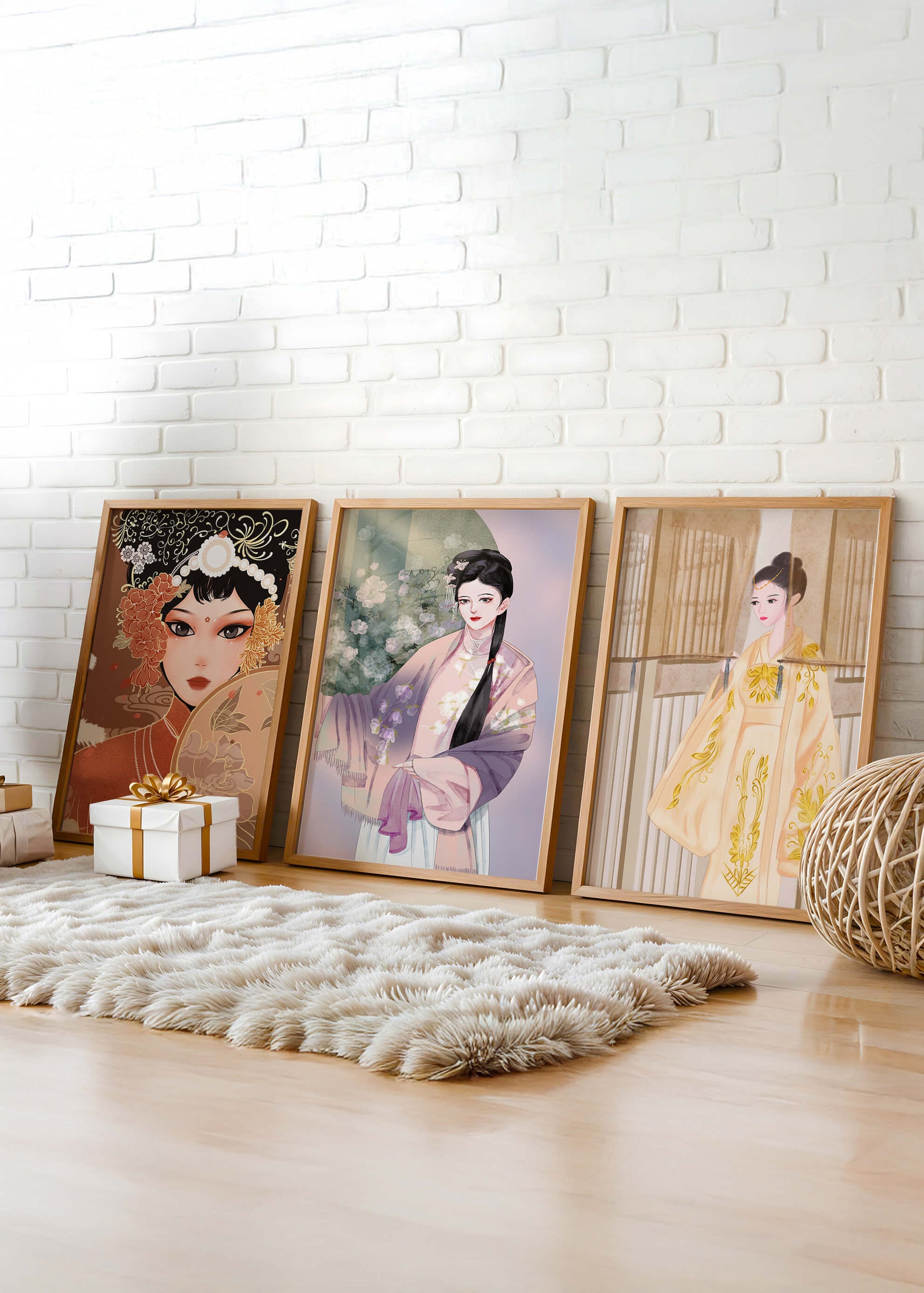 Arte Impresiones de Estilo Oriental con Temática Floral