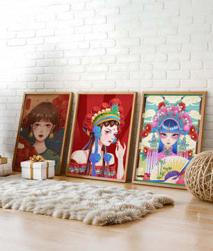 Impresiones Artísticas de Retratos de Estilo Oriental