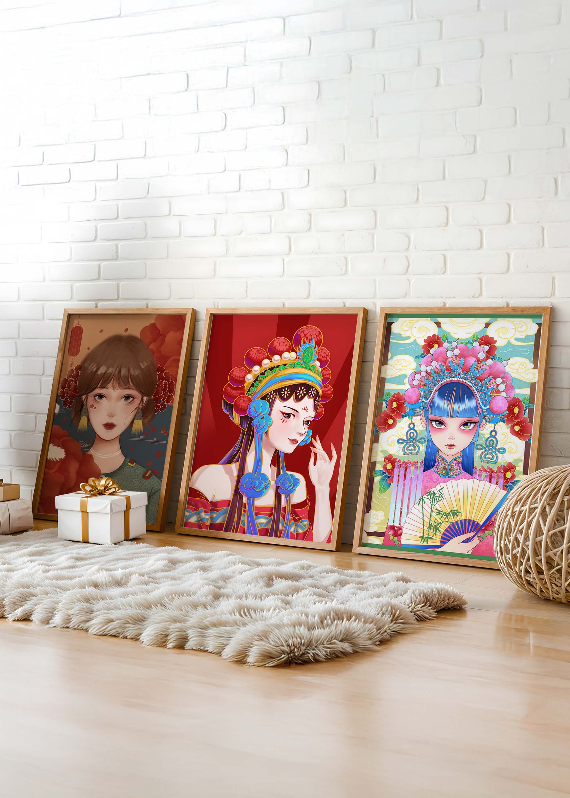 Impresiones Artísticas de Retratos de Estilo Oriental