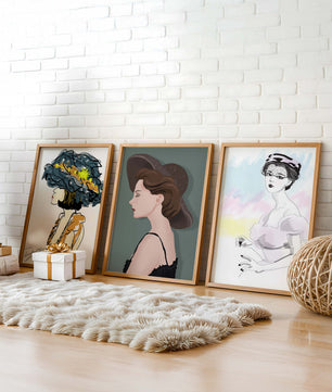 Correspondances de mode dans des impressions artistiques sans cadre