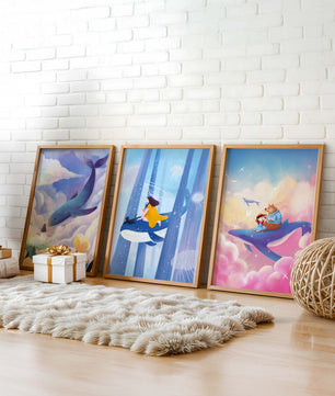 Images illustratives avec des animaux marins et des figures humaines