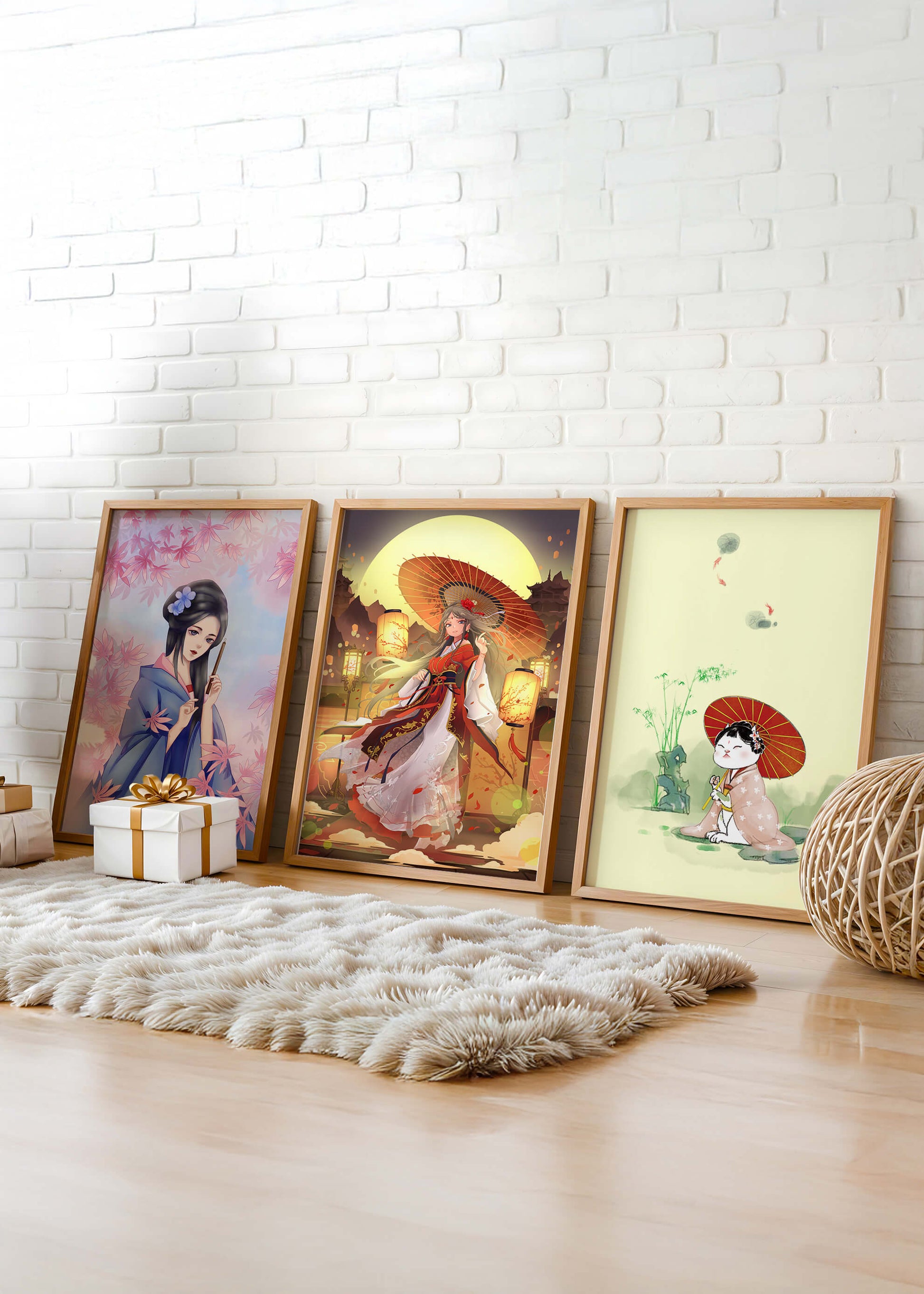 Imágenes De Arte Japonés Sin Marco En Interiores Modernos