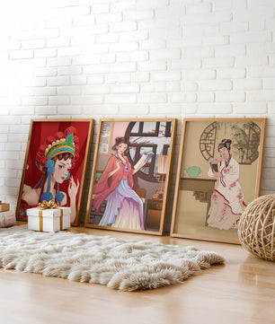Art de femmes orientales au style traditionnel