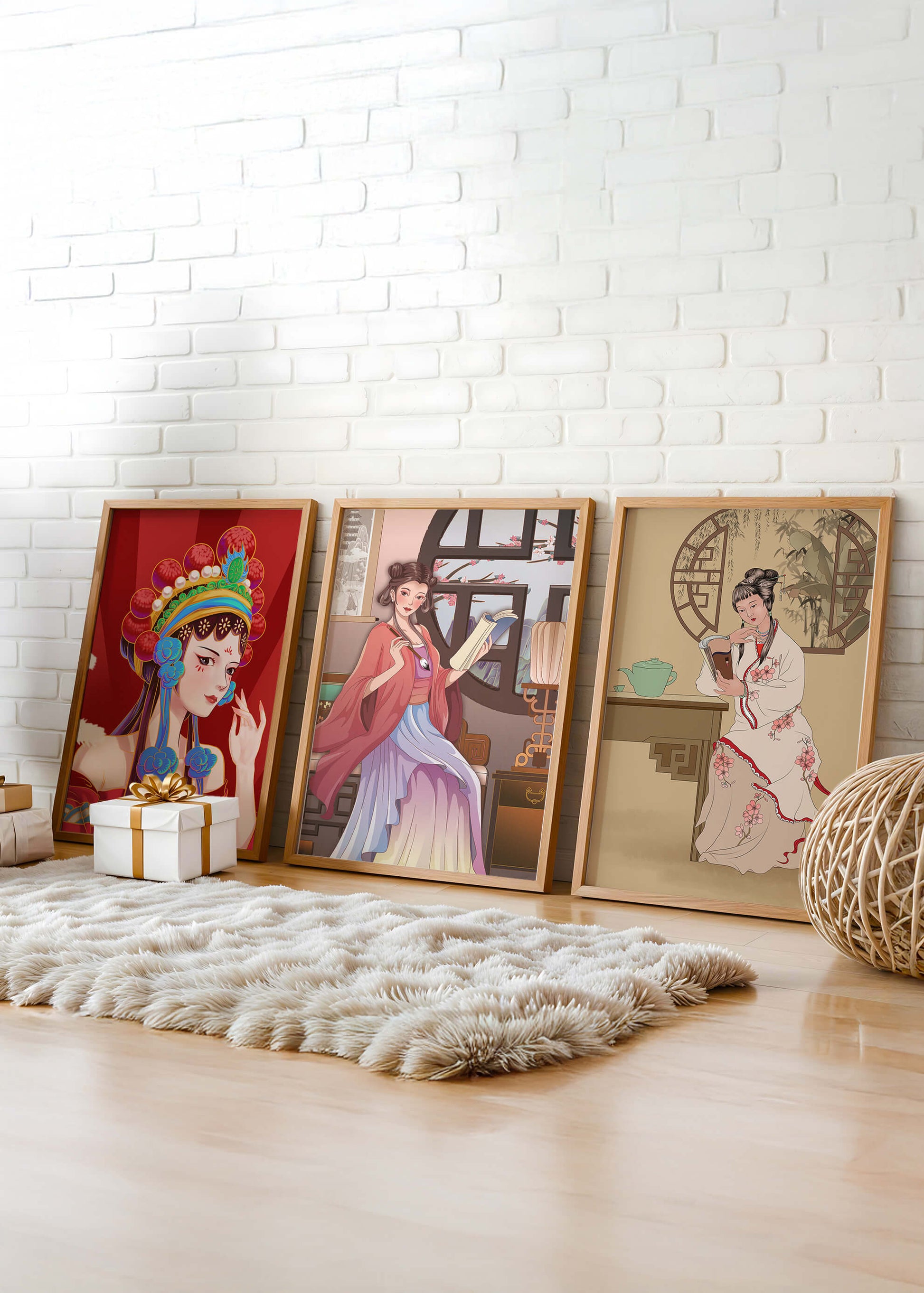 Art de femmes orientales au style traditionnel