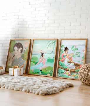 Ensemble d'Illustrations Orientales Sans Cadre