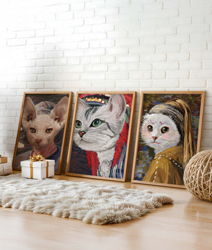 Pinturas de Gatos Elegantes en Estilo Clásico