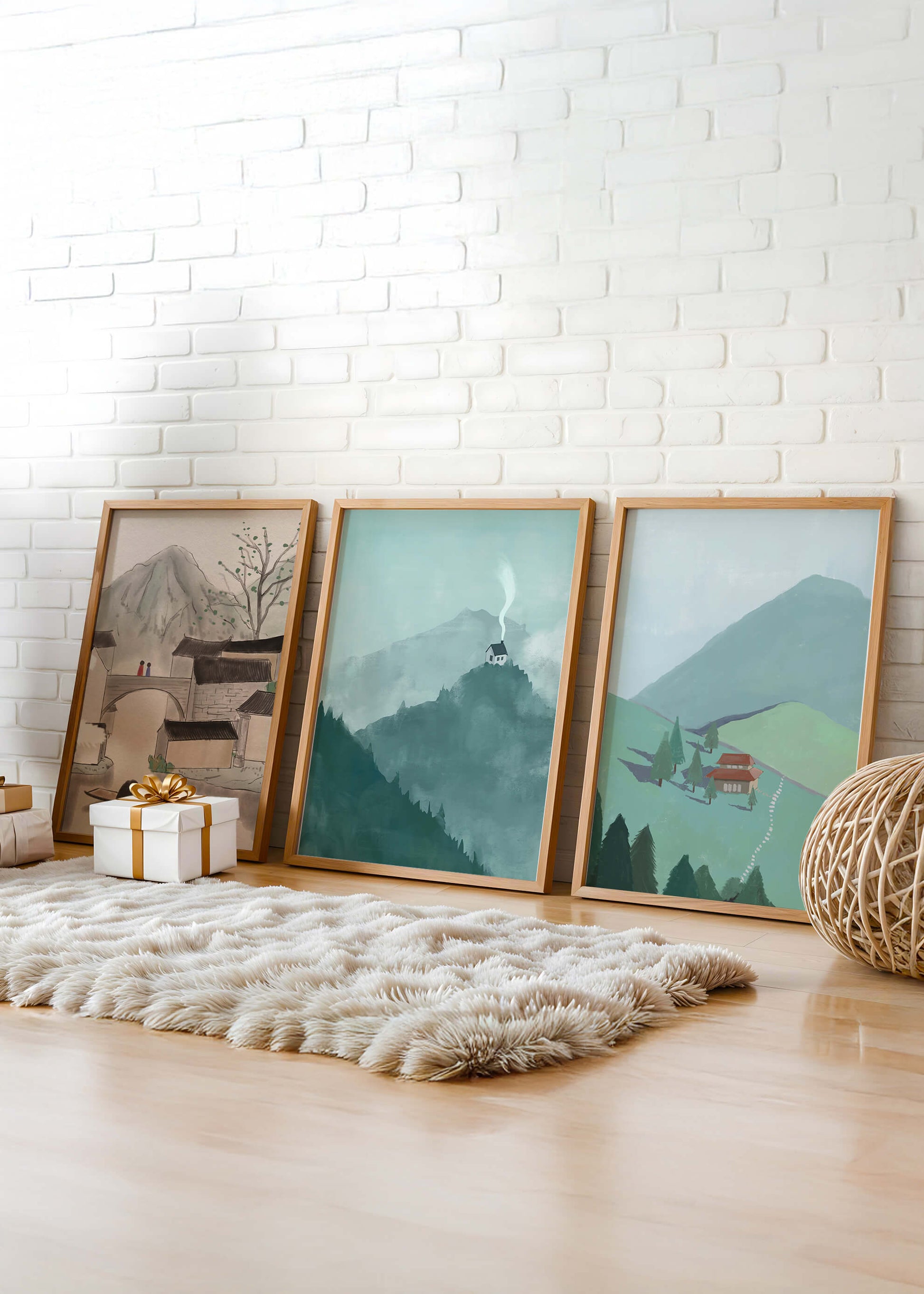 Imágenes de Paisajes Naturales Minimalistas en Interiores Modernos