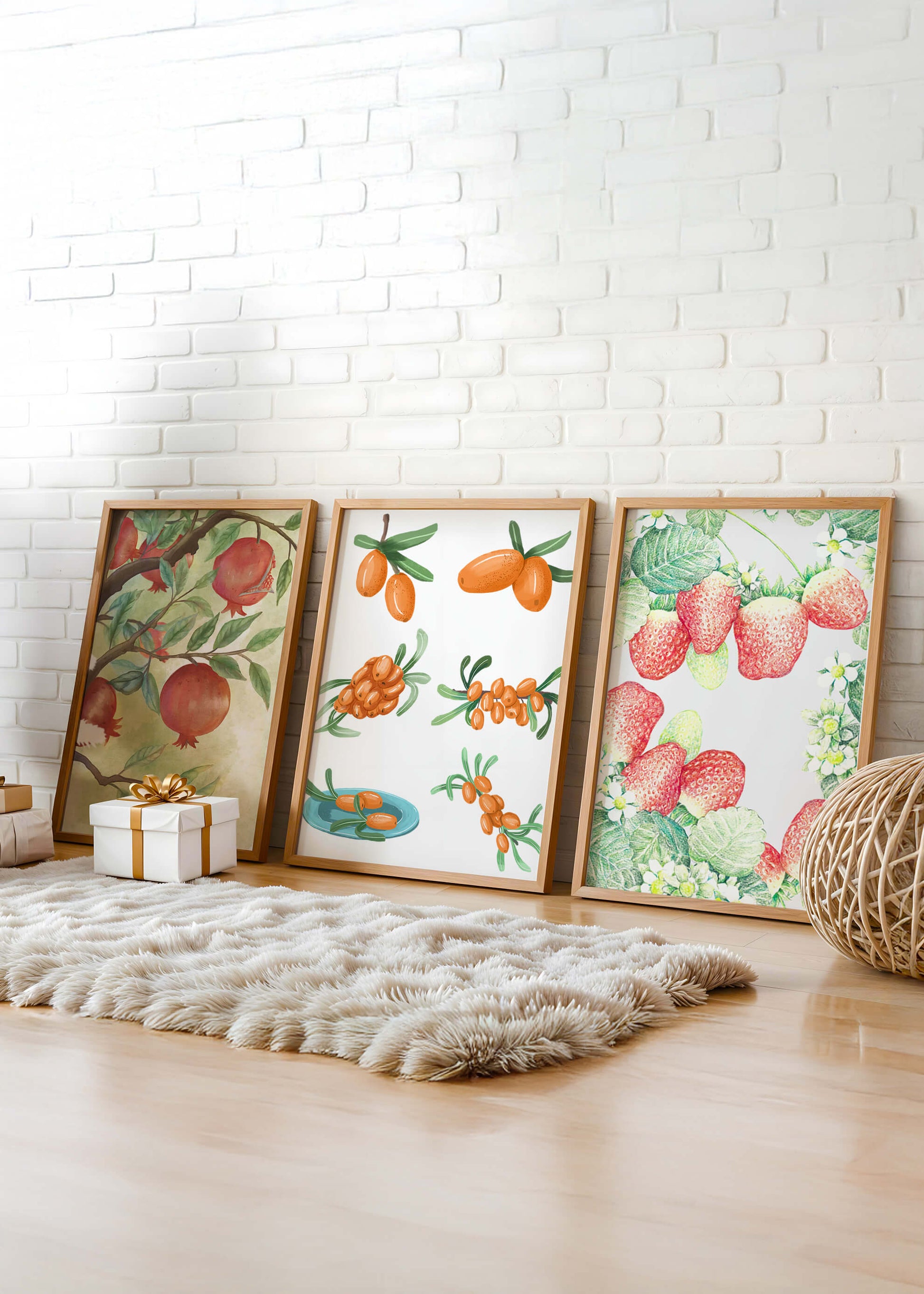Arte Botánico: Frutas en Impresiones de Alta Calidad