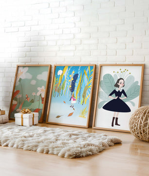 Triptyque d’illustrations modernes et colorées