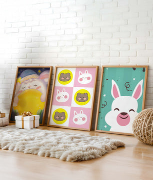 Affiches d’animaux pour décoration enfantine