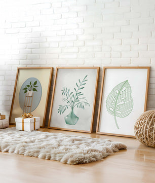 Images florales dans des cadres en bois sans cadre