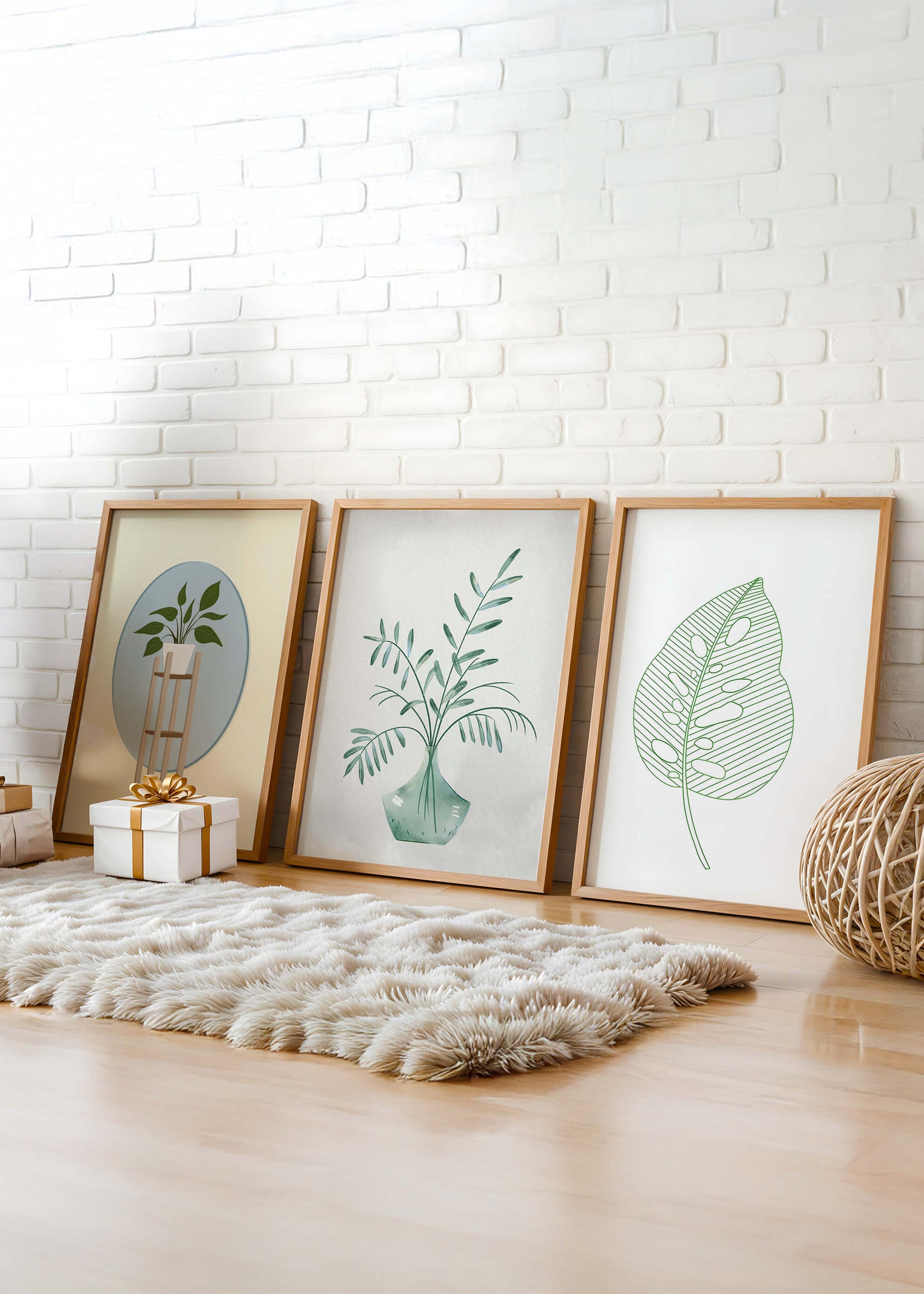 Imágenes Florales en Marcos de Madera sin Marco