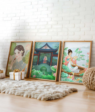 Exhibición de Tres Ilustraciones con Temática Oriental