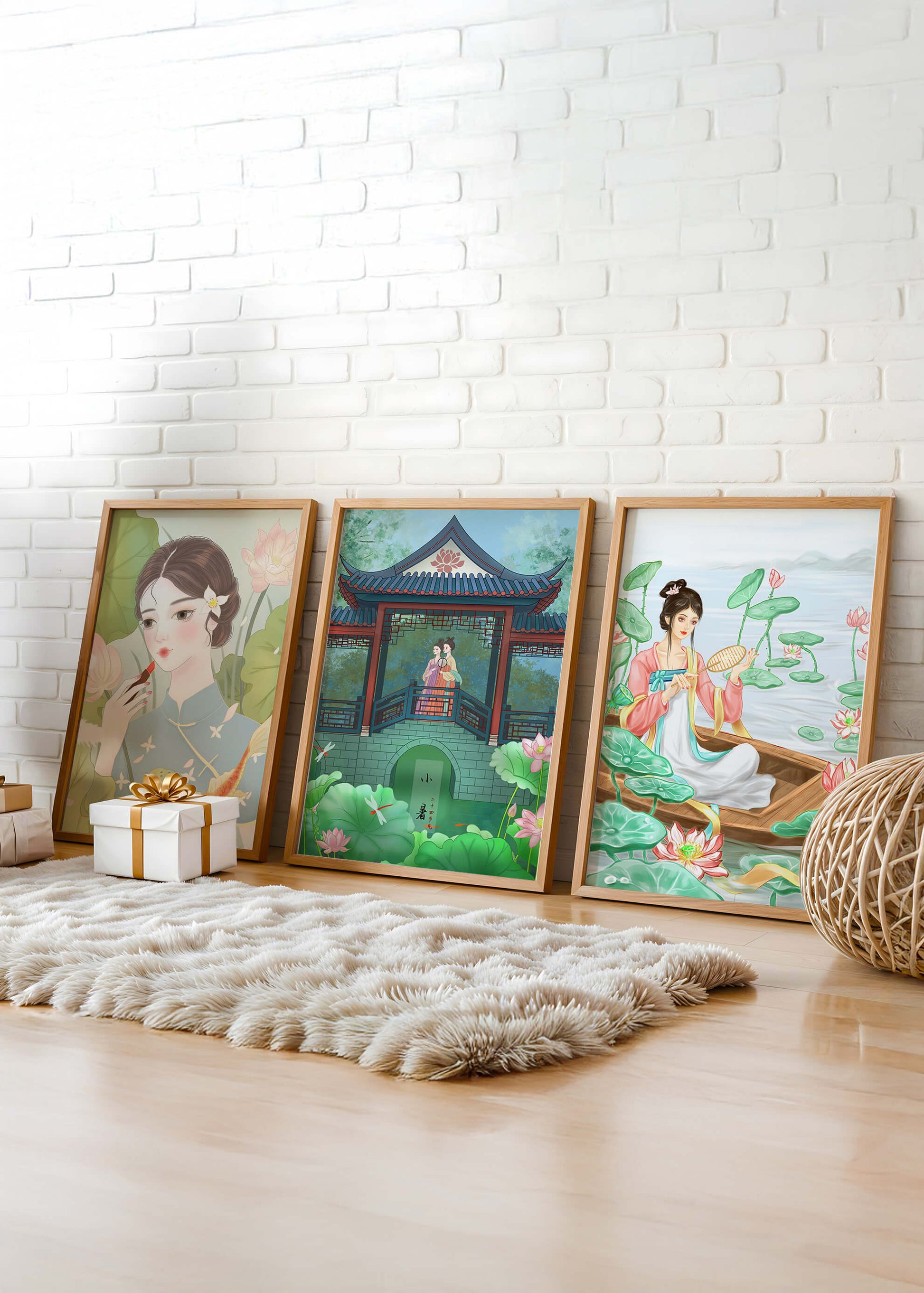 Exhibición de Tres Ilustraciones con Temática Oriental