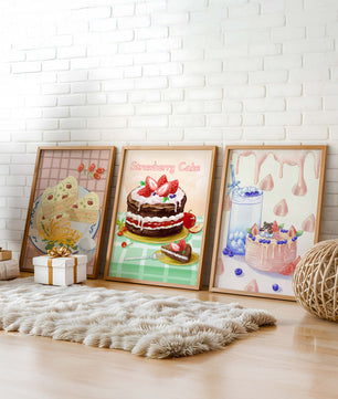 Illustrations de gâteaux et de desserts créatifs sans cadre
