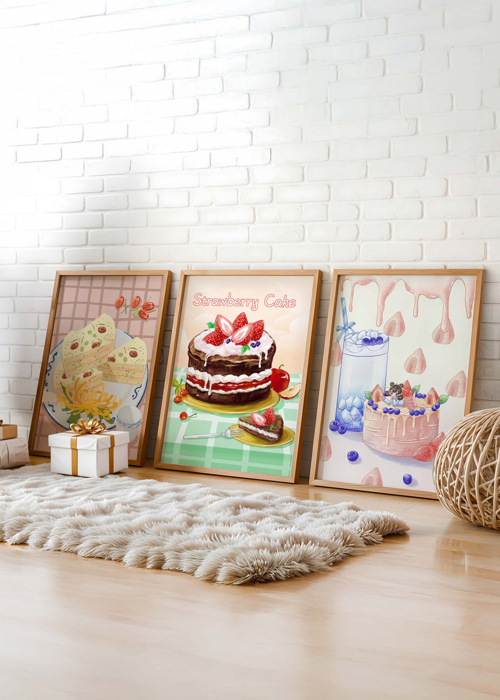 Ilustraciones De Pasteles Y Postres Creativos Sin Marco