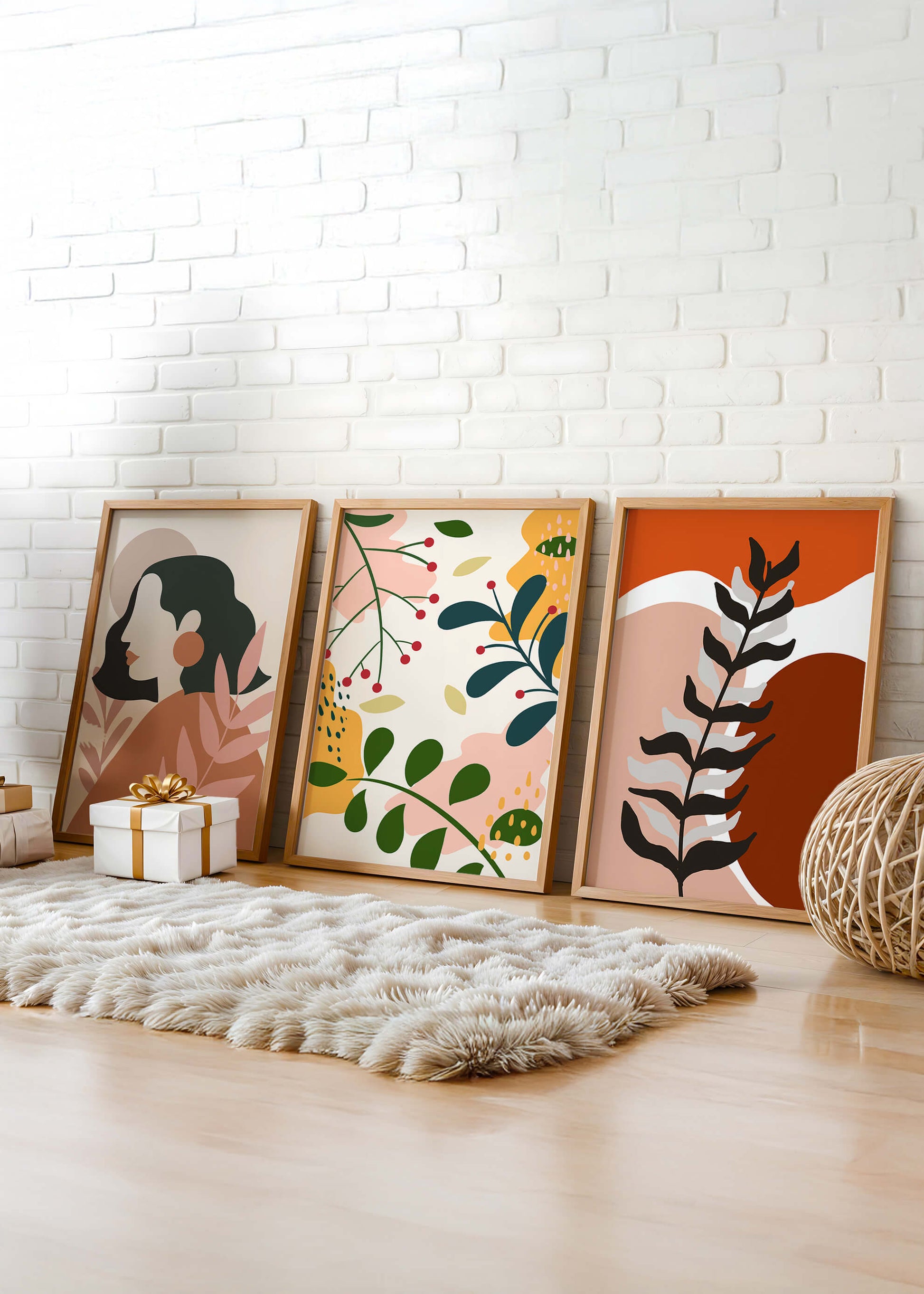 Ensemble d'art moderne abstrait pour décoration intérieure