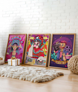 Arte Colorido con Personajes Estilo Ilustración