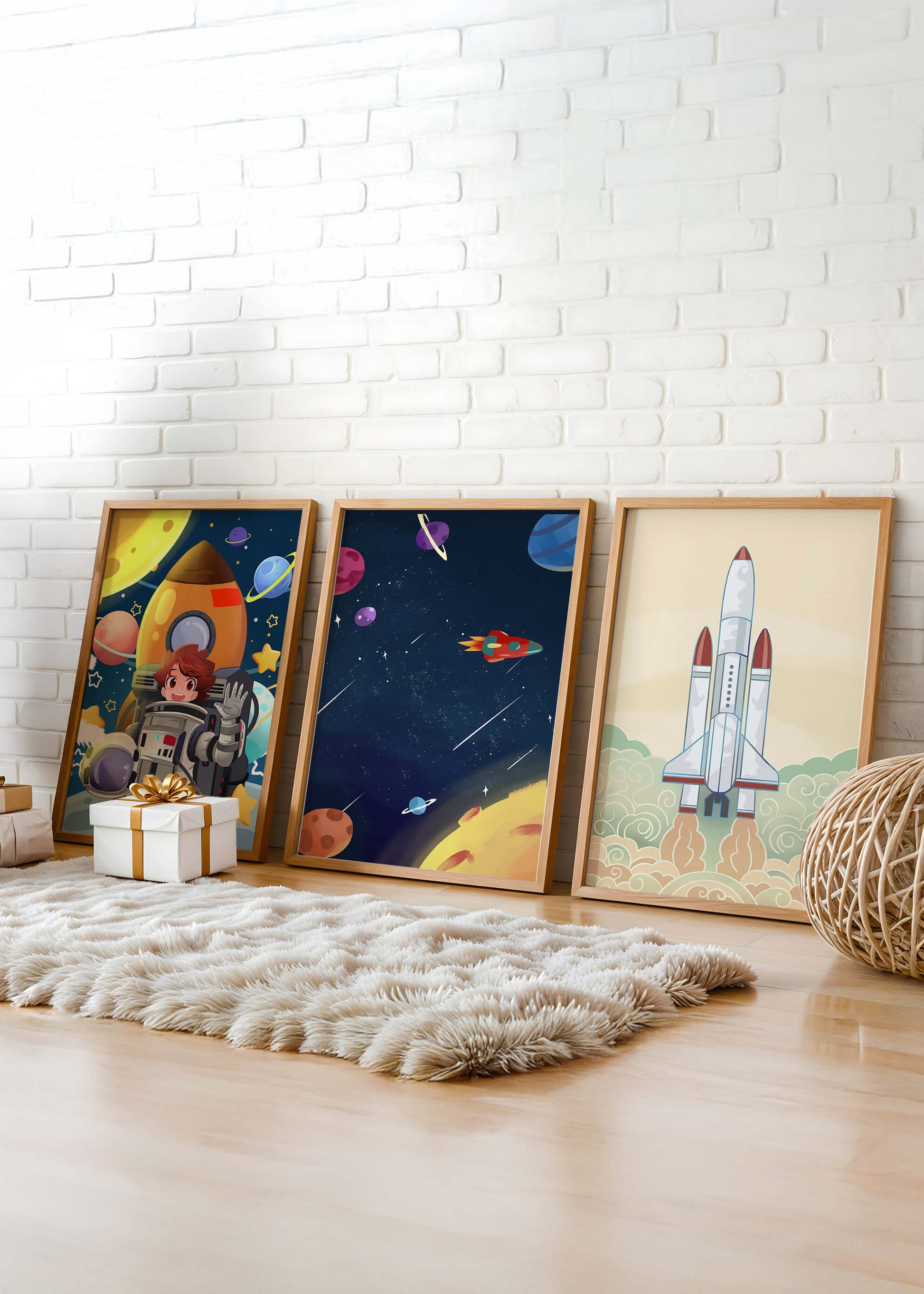 Astronautas y Naves Espaciales en Ilustraciones Modernas