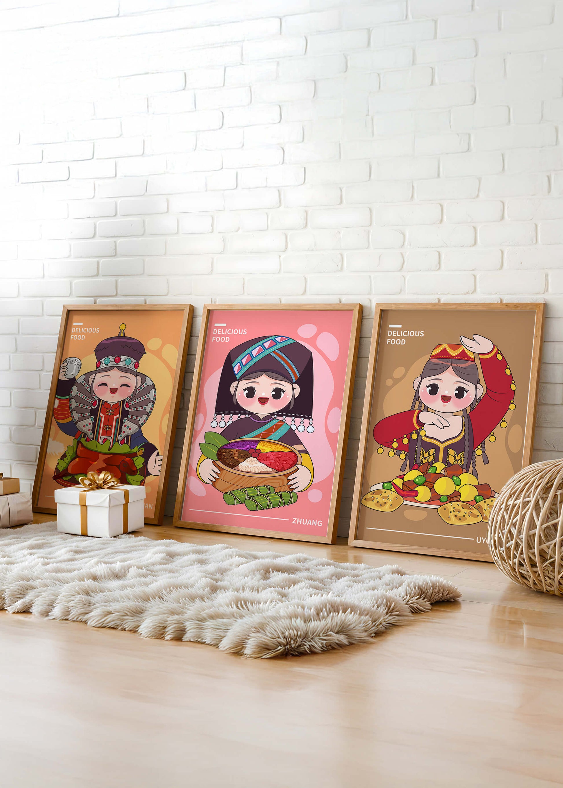 Ilustraciones Culturales de Comida en Diversos Estilos Étnicos