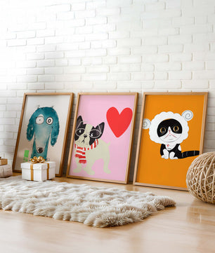 Illustrations d’animaux en couleurs pastel