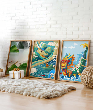 Images décoratives de dragons de style oriental