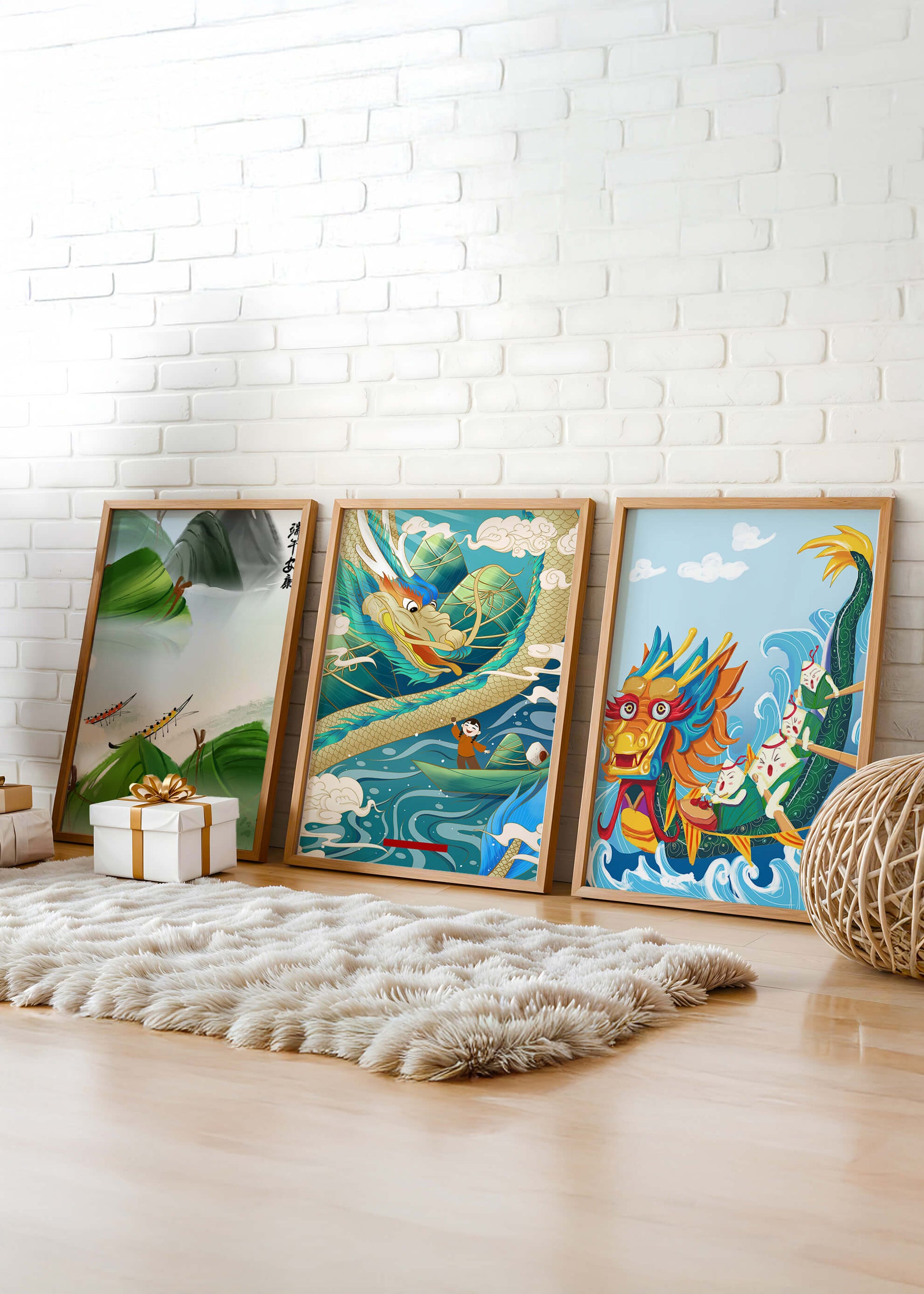 Imágenes Decorativas de Dragones en Estilo Oriental