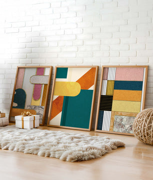 Tableaux abstraits modernes avec design géométrique