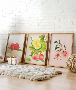 Art de fruits avec des illustrations modernes et colorées