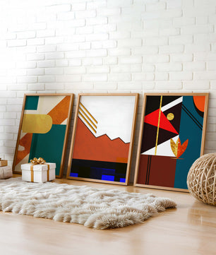 Impressions artistiques modernes et abstraites sans cadre