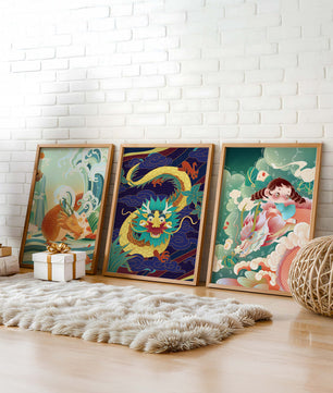 Imágenes Artísticas de Dragones y Fantasía en Marcos