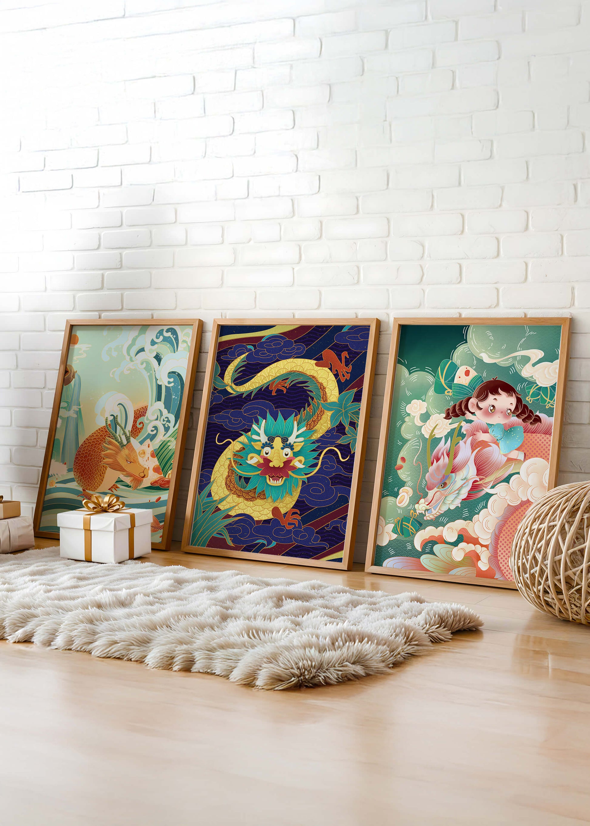 Imágenes Artísticas de Dragones y Fantasía en Marcos