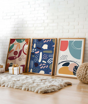 Conjunto De Arte Moderno Abstracto Sin Marco