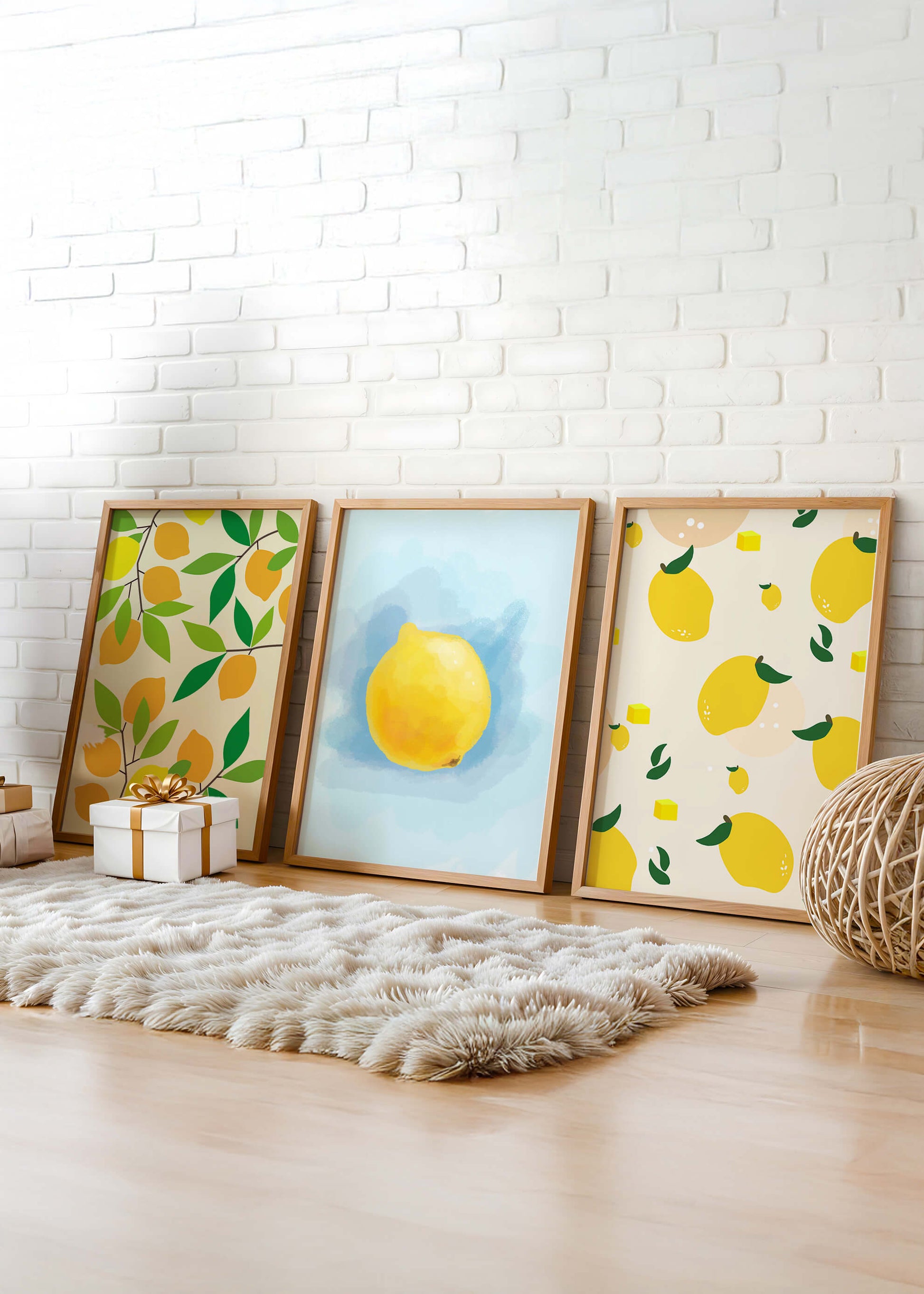 Décoration moderne avec des images de citrons