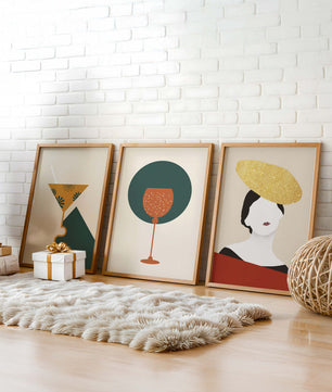 Élégante Collection d’Art Abstrait avec Éléments Décoratifs