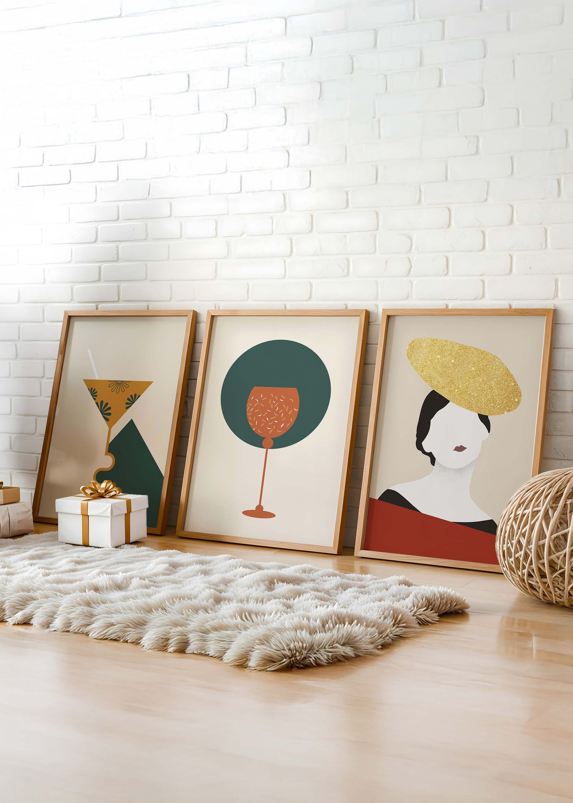 Elegante Colección de Arte Abstracto con Elementos Decorativos