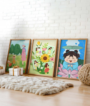 Ensemble d’illustrations modernes au style enfantin