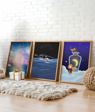 Impressions artistiques de paysages oniriques et fantastiques
