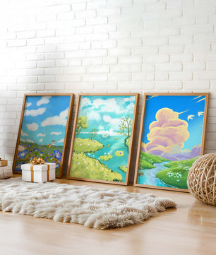 Impressions artistiques de paysages naturels dans des intérieurs modernes