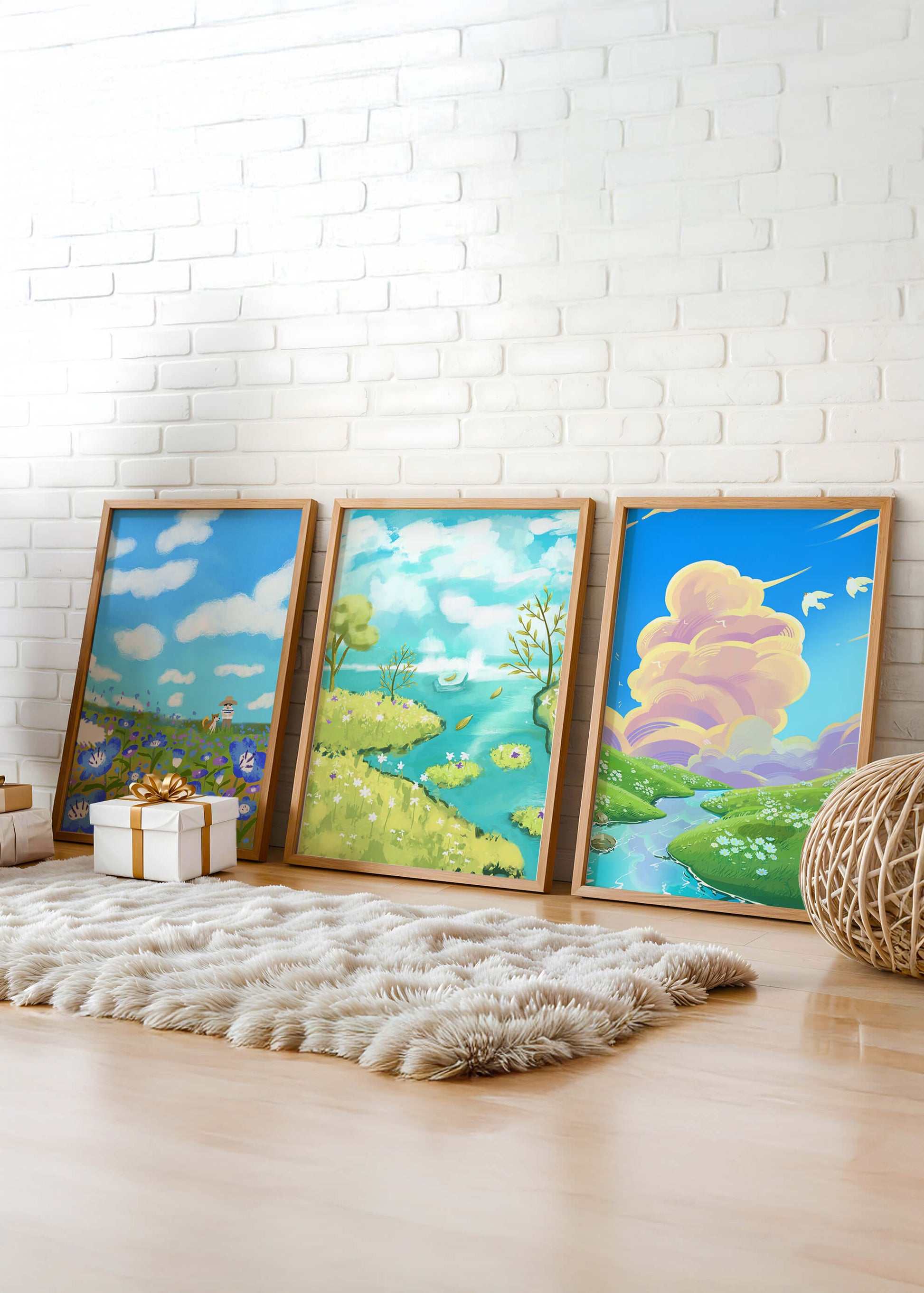 Impresiones Artísticas de Paisajes Naturales en Interiores Modernos