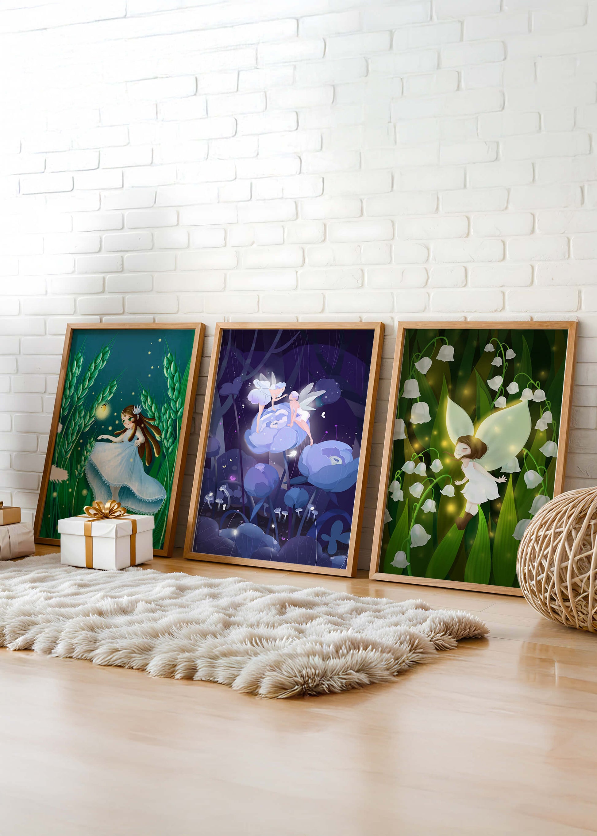 Ilustraciones de Hadas en un Decorativo Estilo Infantil