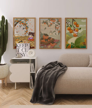 Illustrations de kakis sur toiles sans cadre