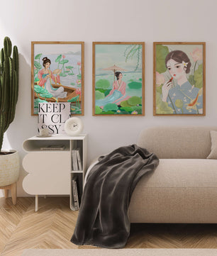 Ensemble d'Illustrations Orientales Sans Cadre