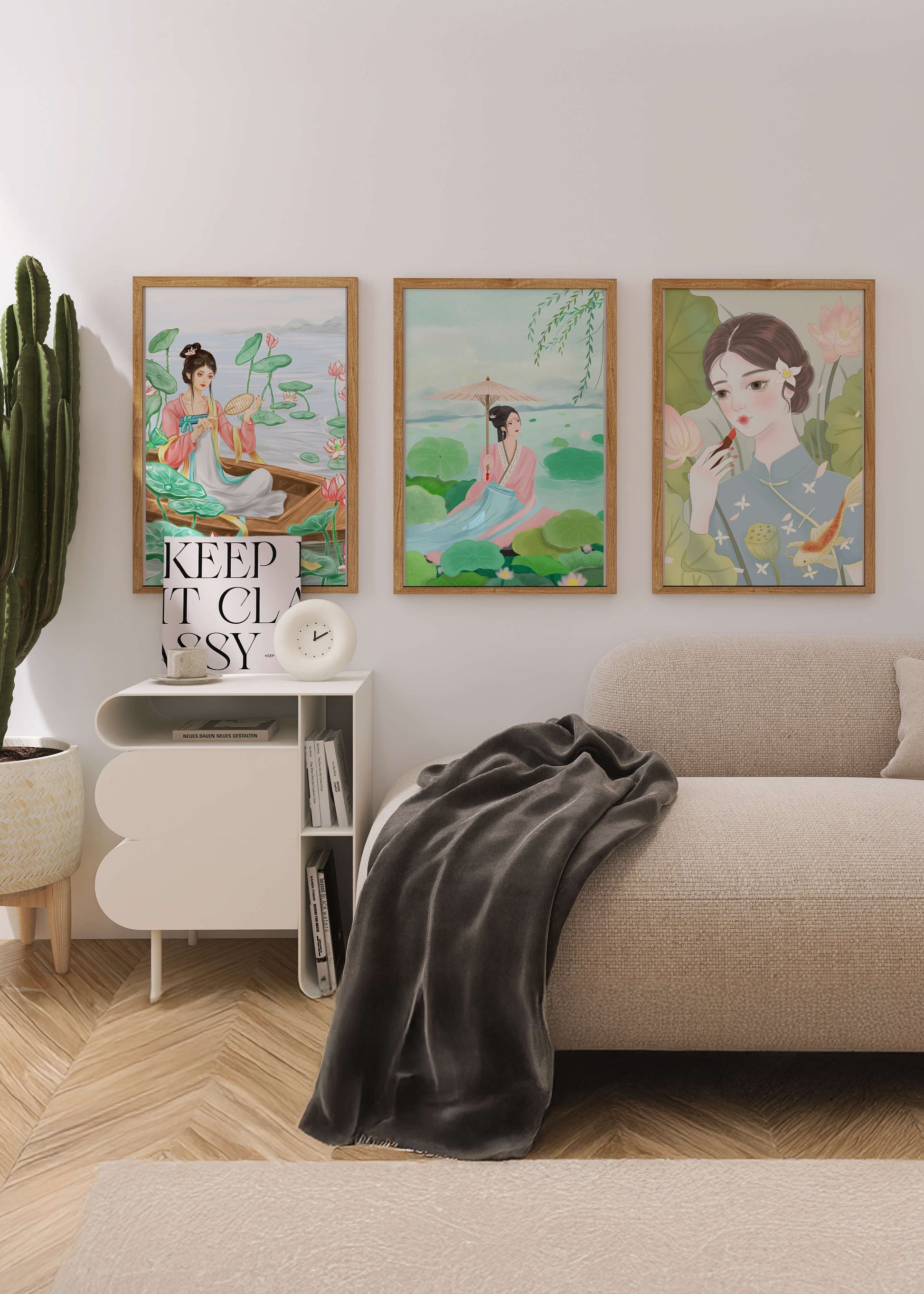 Conjunto de Ilustraciones Orientales Sin Marco