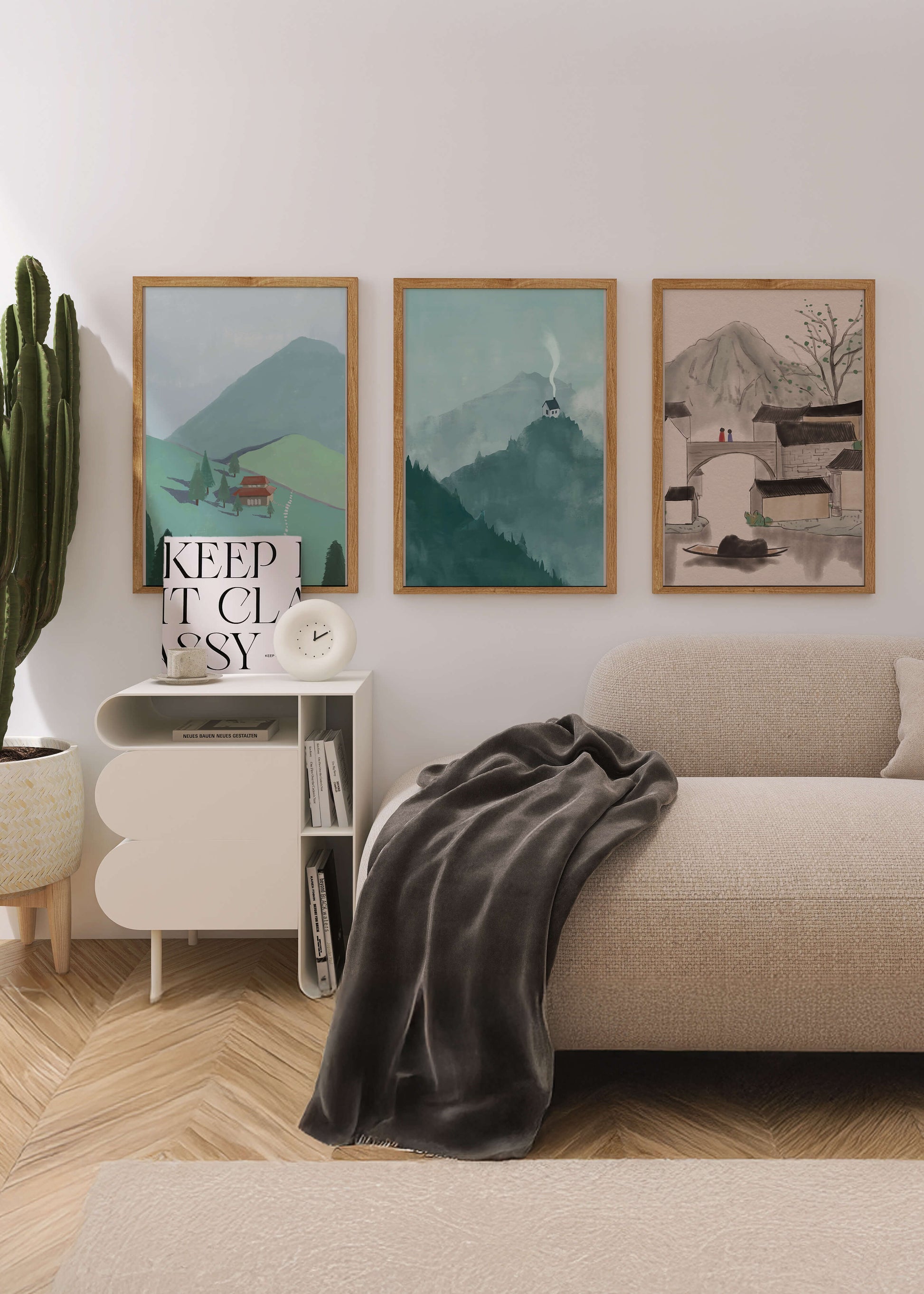 Imágenes de Paisajes Naturales Minimalistas en Interiores Modernos